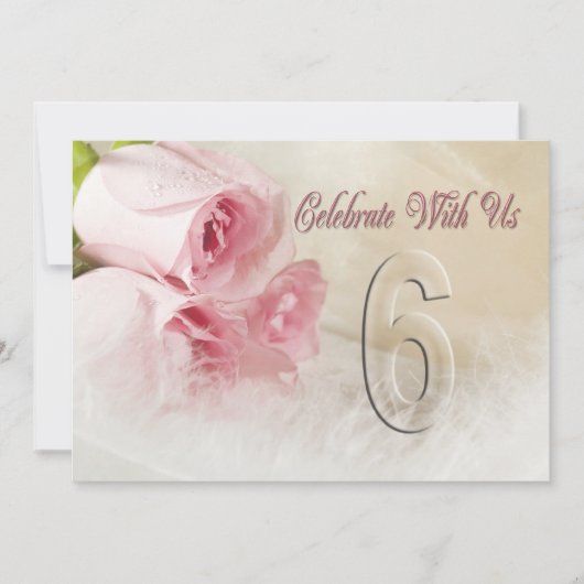 Party Einladung zum Jahrestag für 6 Jahre (Vorderseite)