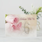 Party Einladung zum Jahrestag für 6 Jahre (Stehend Vorderseite)