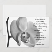 Party Einladung zum Jubiläum der Weißen Orchideen (Vorne/Hinten)