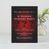 Party Einladung zum Mysterium (Stehend Vorderseite)
