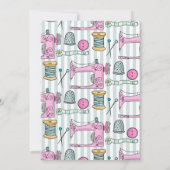 Party Einladung zum Nähen der Altersvorsorge rosa (Rückseite)