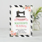 Party Einladung zum Nähen von Kunstwerken (Stehend Vorderseite)