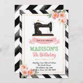 Party Einladung zum Nähen von Kunstwerken (Vorne/Hinten)