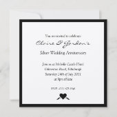 Party Einladung zum Silberhochzeitalter (Vorderseite)