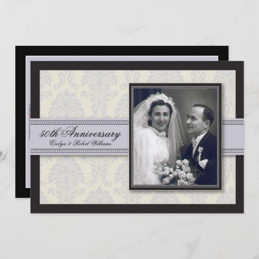 Party Einladung zum Silberstreifen der Flachbänder (Vorne/Hinten)