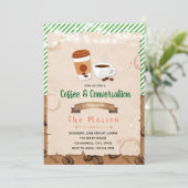 Party Einladung zum Thema Kaffee (Stehend Vorderseite)