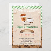 Party Einladung zum Thema Kaffee (Vorne/Hinten)