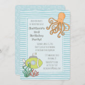 Party Einladung zum Tiefseetauchen (Vorne/Hinten)