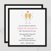 Party Einladung zum Toast des Champagner-Jahrestag (Vorne/Hinten)