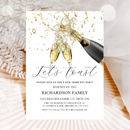 Party Einladung zum Toast des neuen Jahres gelasse