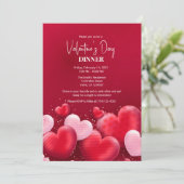 Party Einladung zum Valentinstag (Stehend Vorderseite)