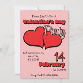 Party Einladung zum Valentinstag (Vorderseite)