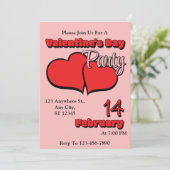 Party Einladung zum Valentinstag (Stehend Vorderseite)
