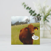 Party Einladung zum veganen Abendessen (Stehend Vorderseite)