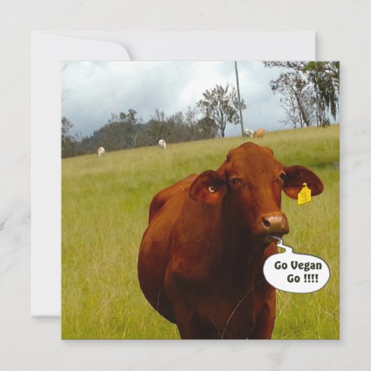 Party Einladung zum veganen Abendessen (Vorderseite)