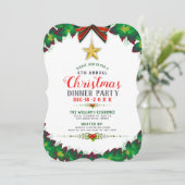 Party Einladung zum Weihnachtsfest (Stehend Vorderseite)