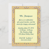 Party Einladung zur Altersversorgung von Lehrkräft (Rückseite)