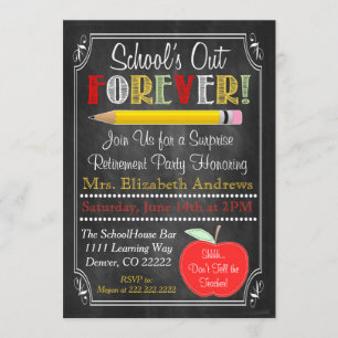 Party Einladung zur Altersversorgung von Lehrkräft