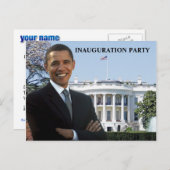 Party Einladung zur Amtseinführung Obama (Vorne/Hinten)