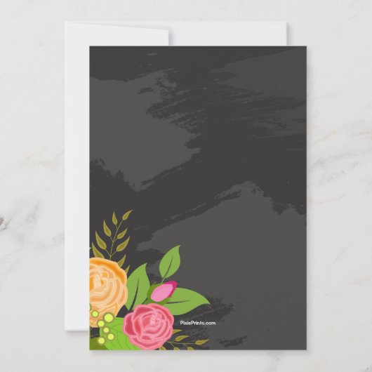 Party Einladung zur Blumenwärmung (Rückseite)