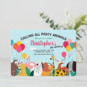 Party Einladung zur Geburtstagsfeier (Stehend Vorderseite)