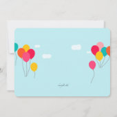 Party Einladung zur Geburtstagsfeier (Rückseite)