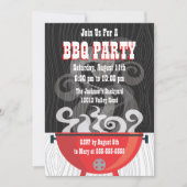 Party Einladung zur GRILLEN von Smokin (Vorderseite)
