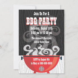 Party Einladung zur GRILLEN von Smokin