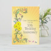 Party Einladung zur Hochzeit von Anniversay (Stehend Vorderseite)