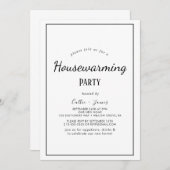 Party Einladung zur Minimalistischen Haushaltserwä (Vorne/Hinten)