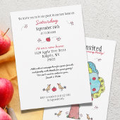 Party Einladung zur niedlichen Apple Tree