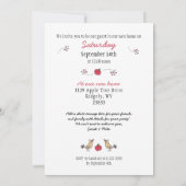 Party Einladung zur niedlichen Apple Tree (Rückseite)