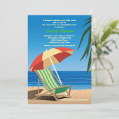 Party Einladung zur Sonnenbaderzeit (Stehend Vorderseite)