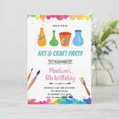 Party Einladung zur Töpferei (Stehend Vorderseite)