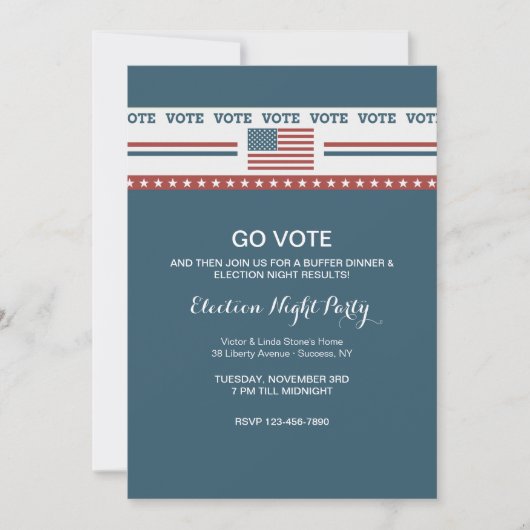 Party Einladung zur Wahlbeteiligung (Vorderseite)