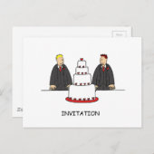 Party Einladung Zwei Grooms und ein Kuchen (Vorne/Hinten)