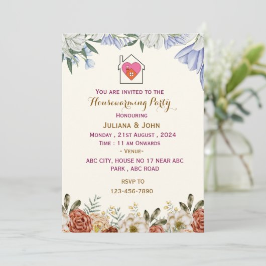 Party Einladungen (Stehend Vorderseite)