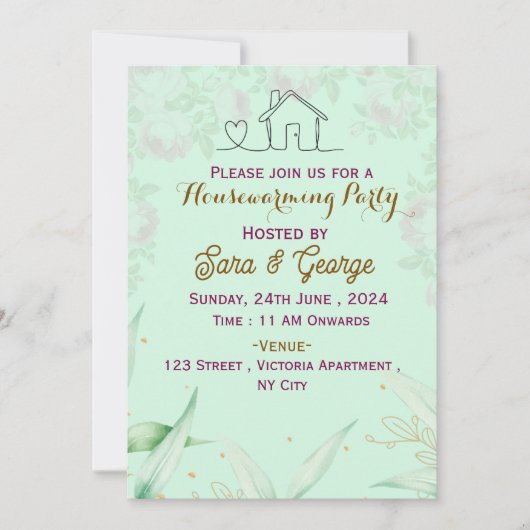 Party Einladungen (Vorderseite)