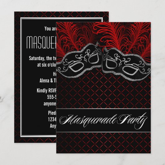 Party Einladungen (Vorne/Hinten)