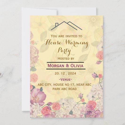 Party Einladungen (Vorderseite)