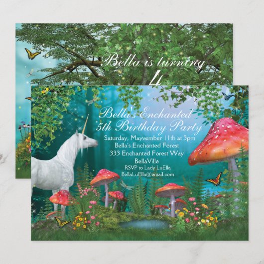 Party Einladungen (Vorne/Hinten)