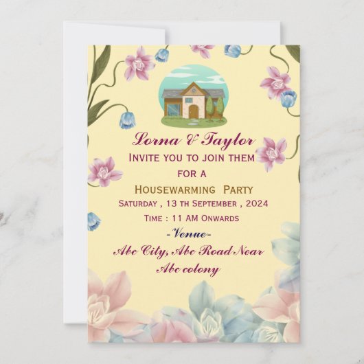 Party Einladungen (Vorderseite)