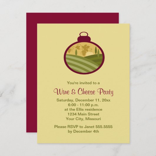 Party Einladungen (Vorne/Hinten)