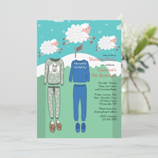 Party Einladungen (Stehend Vorderseite)