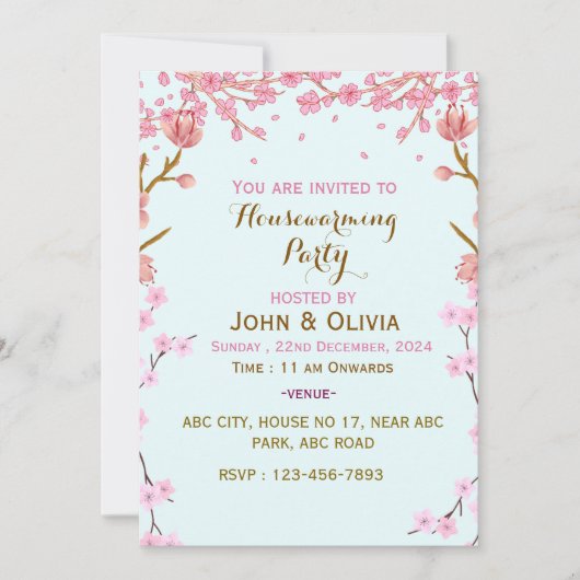 Party Einladungen (Vorderseite)