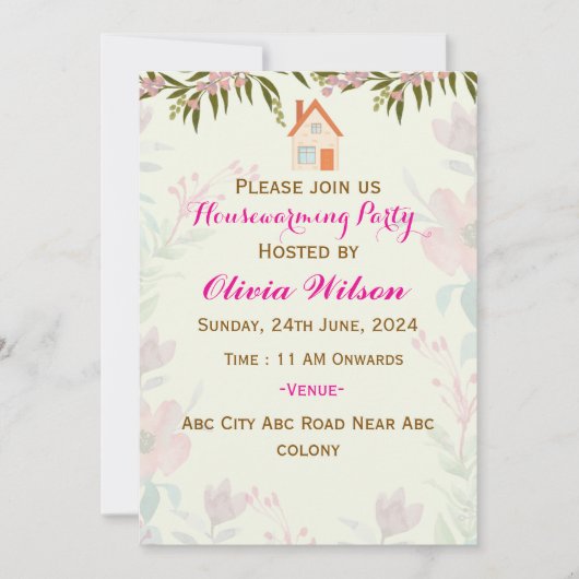 Party Einladungen (Vorderseite)