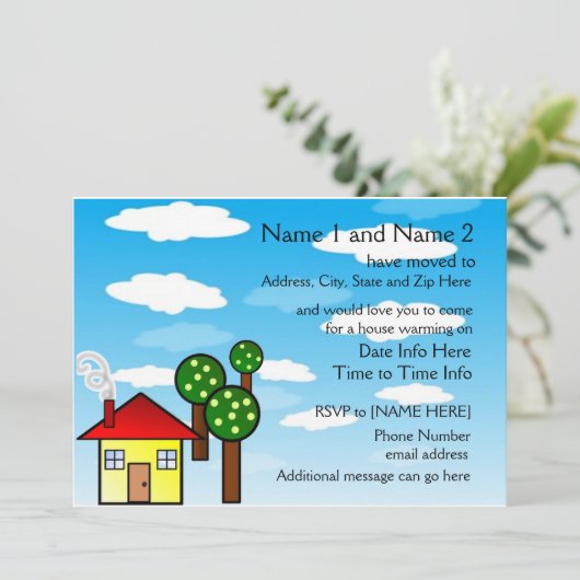 Party Einladungen (Stehend Vorderseite)