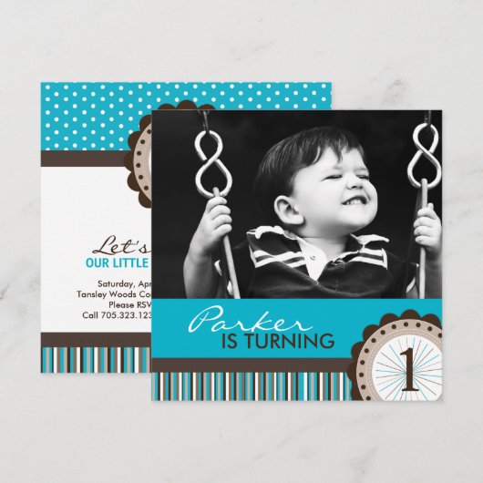 Party Einladungen (Vorne/Hinten)