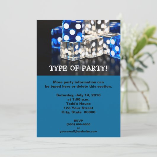 Party Einladungen (Stehend Vorderseite)