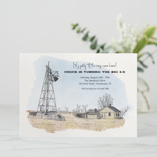 Party Einladungen (Stehend Vorderseite)